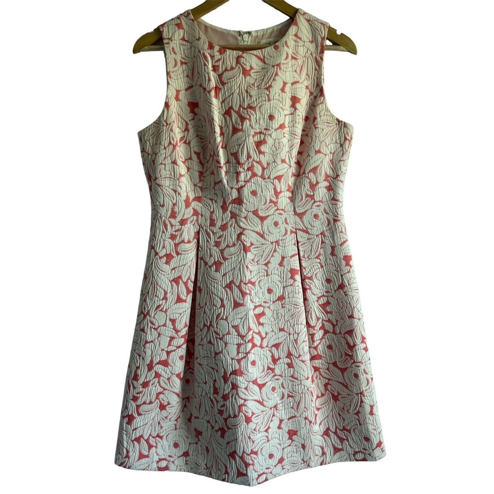 Eliza J Women’s‎ Size 10 Midi A Line Rose Floral White & Pink Dress